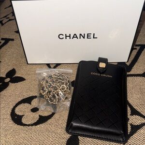CHANEL Coco Crush Phone Holder & Gold Chain